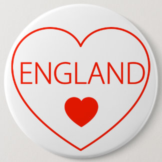 Happy Heart England Ronde Button 6,0 Cm