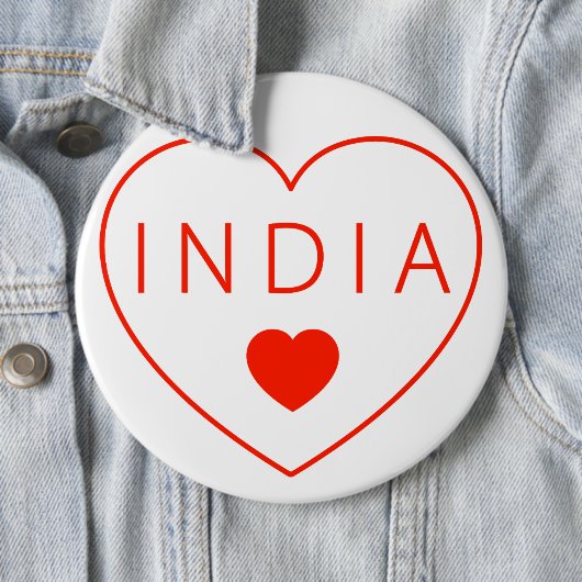 Happy Heart India Ronde Button 6,0 Cm (In situ)