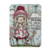 Happy Heart - Magneet 3x4" (Verticaal)