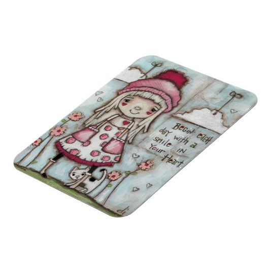 Happy Heart - Magneet 3x4" (Linkerzijde)