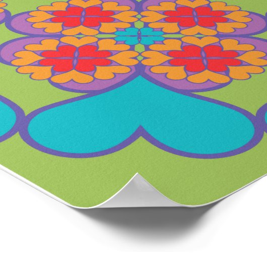 Happy Heart Mandala 1 Poster (Hoek)