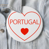 Happy Heart Portugal Ronde Button 6,0 Cm (In situ)