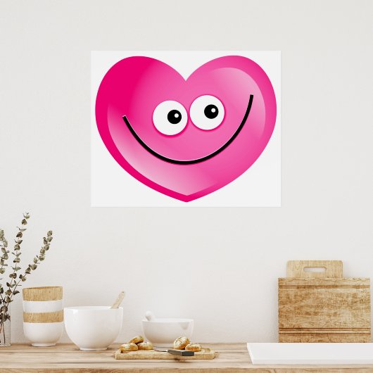 Happy Heart Poster (Keuken)