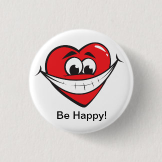 Happy Heart Ronde Button 3,2 Cm