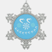 Happy Heart Snowflake Ornament (Voorkant)