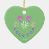 Happy Heart Snowflake Ornament (Achterkant)