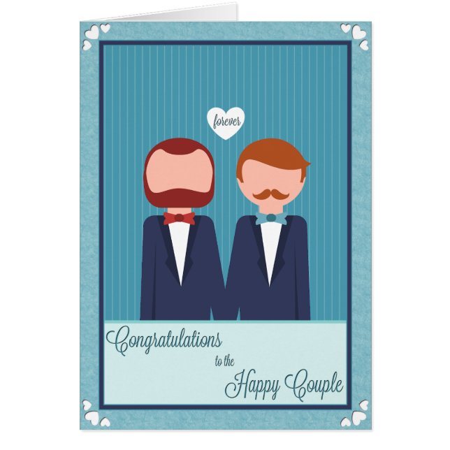 Happy Heart Striped Grooms (Voorkant)