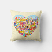 Happy Heart Village Kussen (Voorkant)