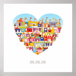 Happy Heart Village Square Poster