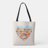 Happy Heart Village Tote Bag (Achterkant)
