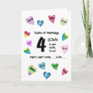 Happy Hearts 4e Jubileum Kaart