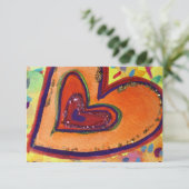 Happy Hearts - Aangepaste kleine uitnodigingen of  (Staand voorkant)