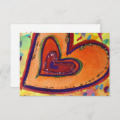 Happy Hearts - Aangepaste kleine uitnodigingen of  (Voorkant / Achterkant)