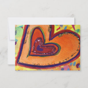 Happy Hearts - Aangepaste kleine uitnodigingen of