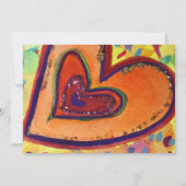 Happy Hearts Aangepaste uitnodigingen of uitnodigi (Voorkant)