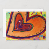 Happy Hearts Aangepaste uitnodigingen of uitnodigi (Voorkant / Achterkant)