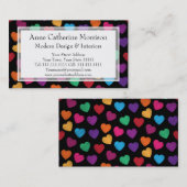 Happy Hearts Babysitter, Child Care, Designer Visitekaartje (Voorkant / Achterkant)