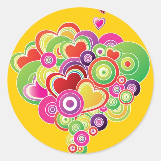 Happy Hearts belonen Stickers (Voorkant)