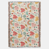 Happy Hearts - grillige Valentijnsdag Deken (Voorkant Verticaal)