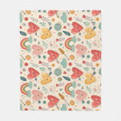 Happy Hearts - grillige Valentijnsdag Fleece Deken (Voorkant)