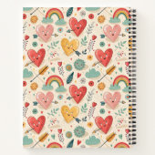 Happy Hearts - grillige Valentijnsdag Notitieboek (Achterkant)