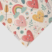 Happy Hearts - grillige Valentijnsdag Tissuepapier (Detail)