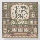 Happy Hearts Home Stenen Onderzetter (Voorkant)
