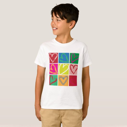 Happy Hearts Kinder T-shirt (Voorkant volledig)