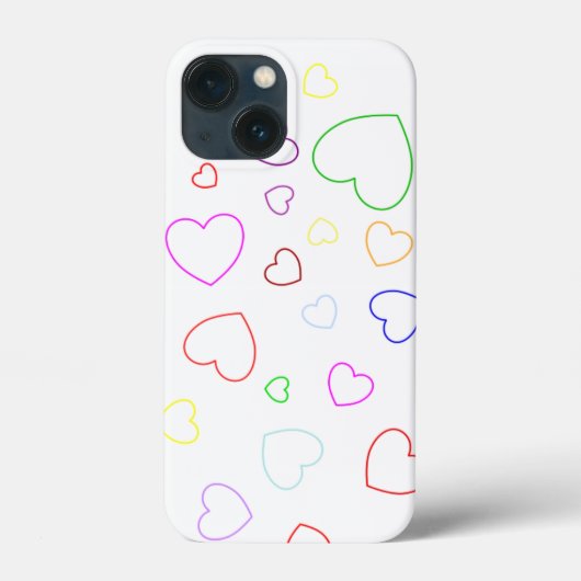 Happy Hearts - kleurrijk Case-Mate iPhone Case (Achterkant)