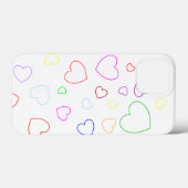 Happy Hearts - kleurrijk Case-Mate iPhone Case (Achterkant (horizontaal))