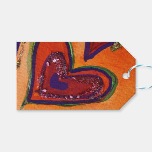 Happy Hearts Love Custom Kaart Gift Labels Cadeaulabel