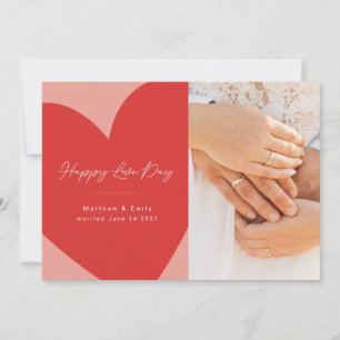 Happy Hearts Love Day Holiday Card Feestdagenkaart