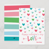 Happy Hearts Persoonlijke Valentijn (Voorkant / Achterkant)