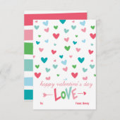 Happy Hearts Persoonlijke Valentijn (Voorkant / Achterkant)