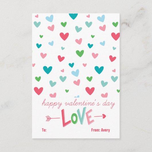 Happy Hearts Persoonlijke Valentijn (Voorkant)