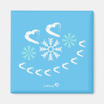 Happy Hearts Sneeuwvlok Kerstmagneet