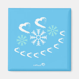 Happy Hearts Sneeuwvlok Kerstmagneet Magneet