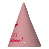 Happy Hearts Sweet Sixteen Birthday Feesthoedjes (Rechts)