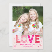 Happy Hearts Valentijnsdag-fotokaart Feestdagenkaart (Voorkant)