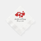 Happy Hearts Valentijnsdag Wedding Napkins Servet (Hoek)