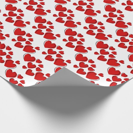 Happy Hearts Valentijnsdag Wrapping Paper Cadeaupapier (Hoek)