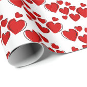 Happy Hearts Valentijnsdag Wrapping Paper Cadeaupapier (Rol Hoek)