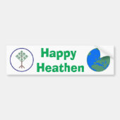 Happy Heathen Bumpersticker (Voorkant)