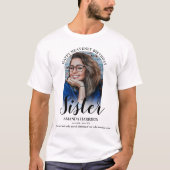 Happy Heavenly Birthday | Foto Memorial T-Shirt (Voorkant)
