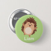 Happy Hedgehog Doodle Ronde Button 5,7 Cm (Voorkant /achterkant)