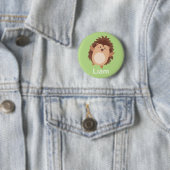 Happy Hedgehog Doodle Ronde Button 5,7 Cm (In situ)