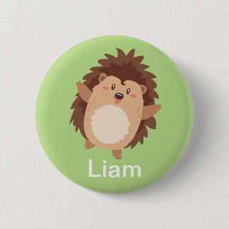 Happy Hedgehog Doodle Ronde Button 5,7 Cm
