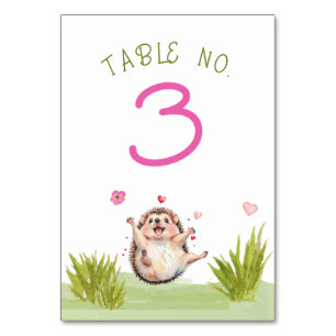 Happy Hedgehog Garden Party Baby shower Kaart