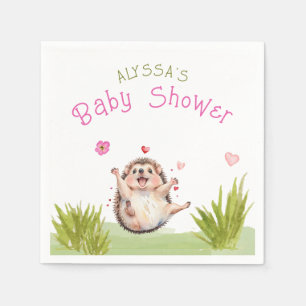 Happy Hedgehog Garden Party Baby shower Servet