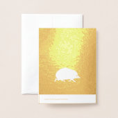 Happy Hedgehog Golden bedankbriefjes Folie Kaarten (Met envelop)